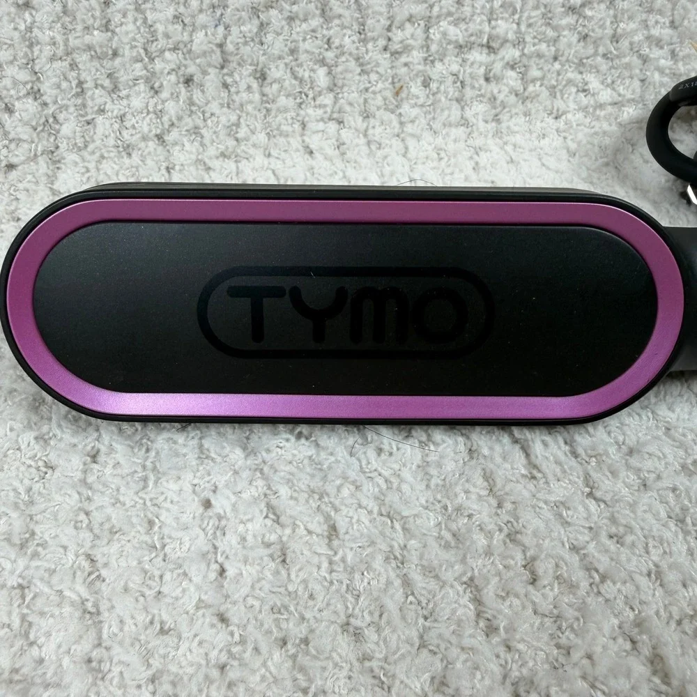 TYMO RING Hair Straightening Brush Ionic Ceramic Flat‎ Iron Black Purple HC100
